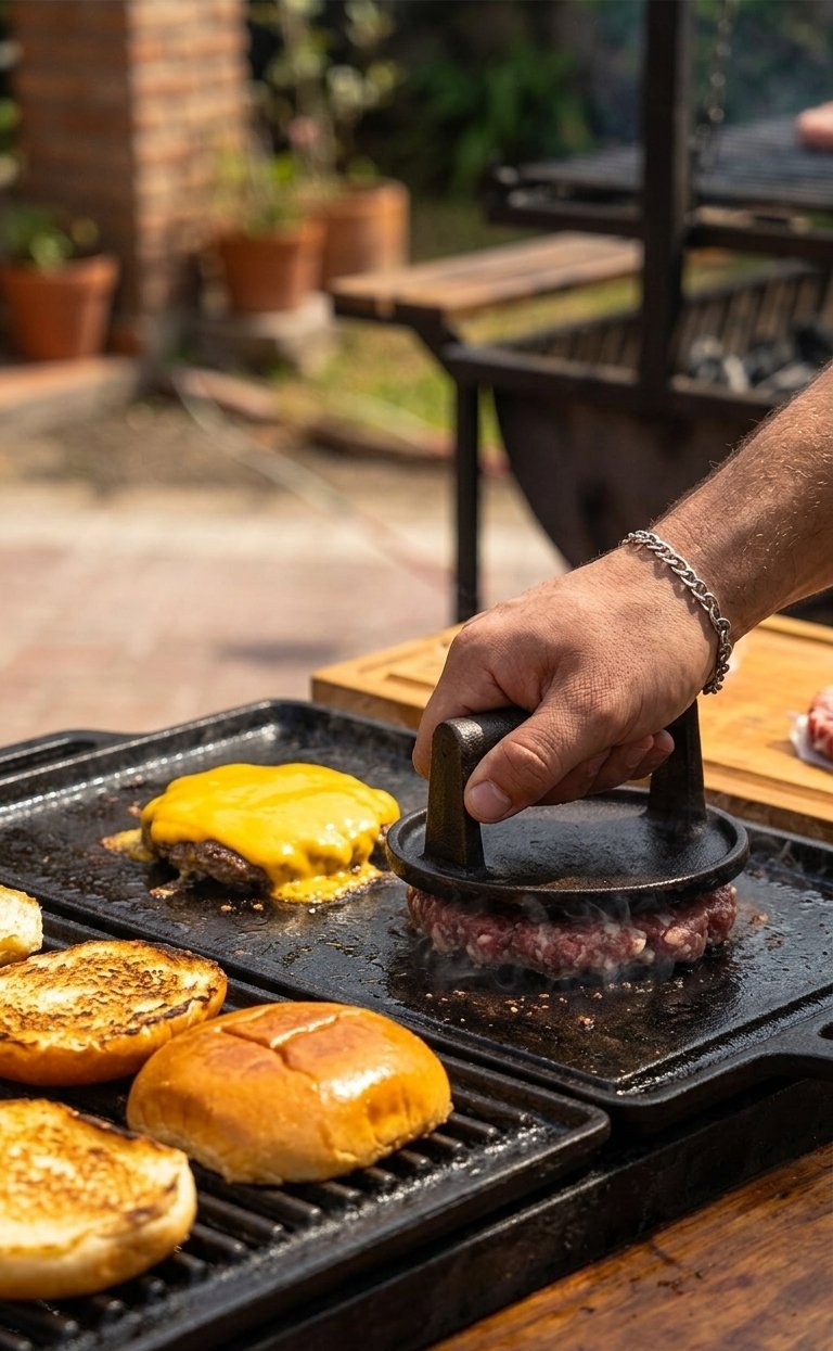 Hamburguesas en la parrilla